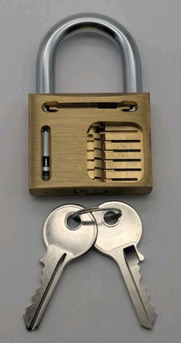 Cutaway locksmith padlock lock - cutaway,